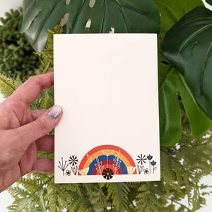 Rainbow & Flowers Notepad