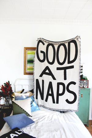 Good at Naps Throw Blanket